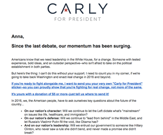 Illustration for article titled Carly Fiorina Loses Poll Bump, Probably for Lying Her Head off About Planned Parenthood
